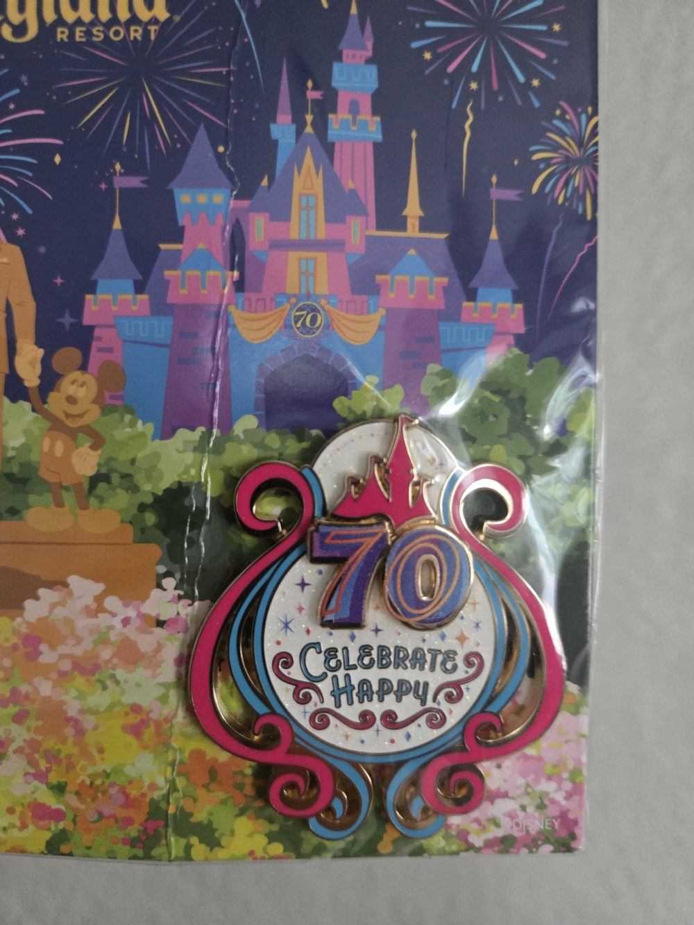 Disney 70th Celebrate Happy Enamel Pin